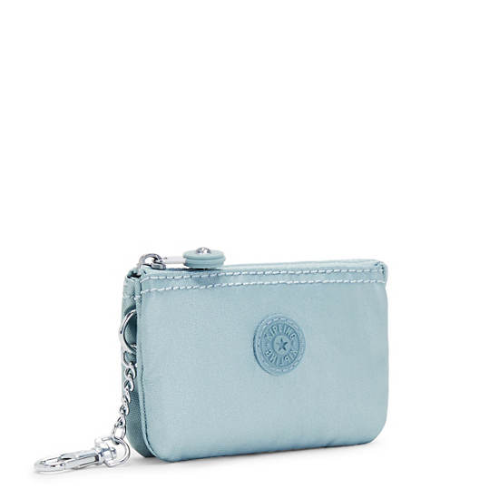 Bolsas Kipling Creativity Mini Metallic Pouch Keychain Aqua | MX 2099TC